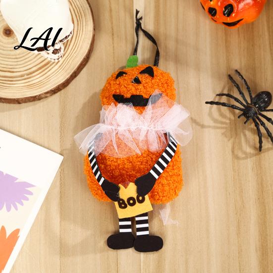 Ghost Bag Charms for Kids Halloween Pumpkin Hanging Ornament Car Rearview Mirror Pendant Cute Soft Plush Holiday Ornaments School Keychain