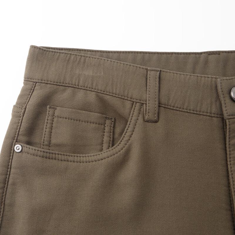 Pantalones Casuales de Sarga Cepillada Gruesa para Hombre Shanshan