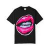 Hot Pink Biting Lips Comfort Colors 1717 T-Shirt | Pop Art Graphic Tee