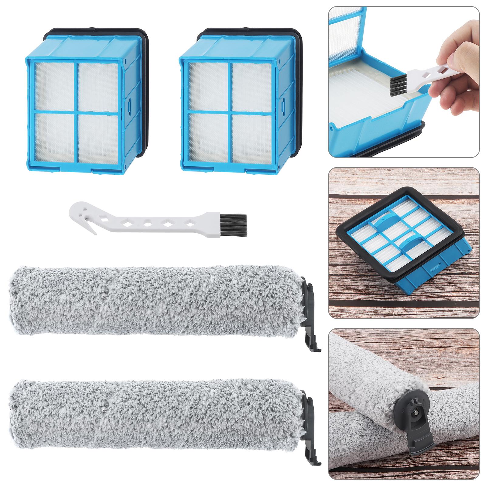 

3882 Replacement Roller Brush & Filter, Compatible with OmniForce 3882/3883/OmniFind 3967F/3970F Vacuum Cleaner, 2 Rollers 2 Filter 1 Tool