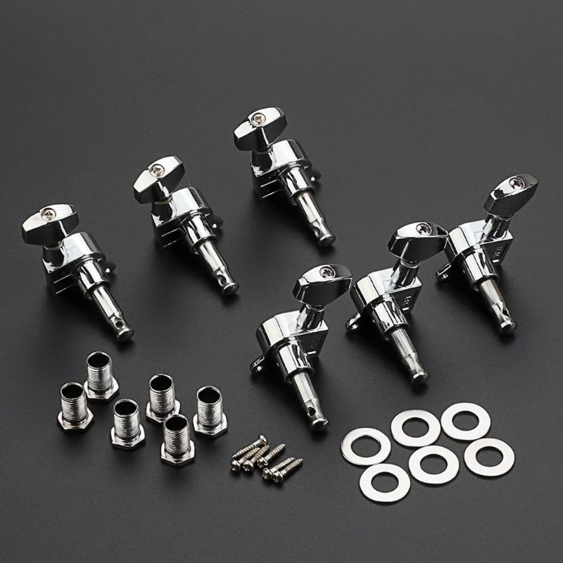 Guitar Lock String Tuners 3R3L Guitar Locking Tuning Key Pegs Guitar Machine Head Replacement Parts for Electric Guitar