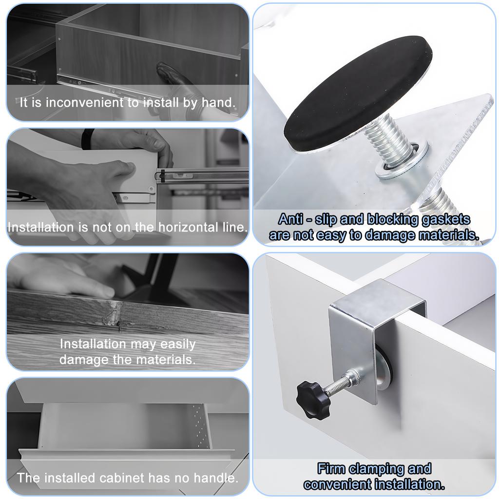 Universal Brackets For Drawer Fronts Worktables Rustless Steel Adjustable Clamping With Anti Corrosion Properties
