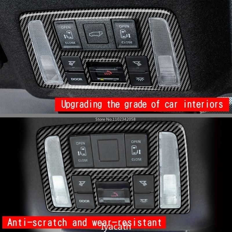 For Toyota Voxy Noah 90 Series   ABS black car roof Front Reading Light Lamp Switch Lampshade Panel Cover Sticker