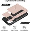 SAMONPOW for iPhone 11 Case Wallet Card Holder Dual Layer Heavy Duty Shockproof Anti Scratch Soft Rubber Bumper Case Phone Case for iPhone 11 6.1