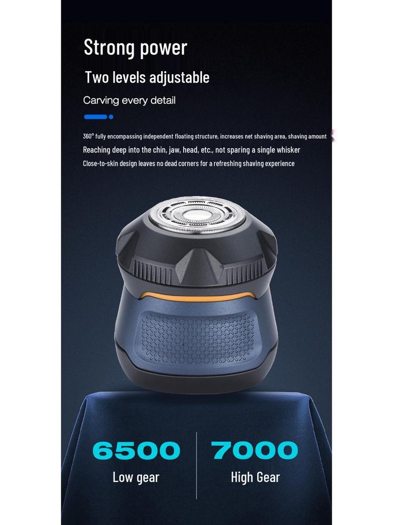 Men’s 6D Magnetic Blade Electric Head & Beard Shaver - Washable, High Power Clipper.