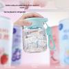 sea salt blue portable glass cup with scale