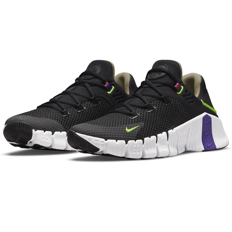 Nike Metcon 4 Comfortable Shock Absorption Non-Slip Durable Low-Top Casual Running Shoes Unisex Sneaker Black Purple Orange DM9589-031