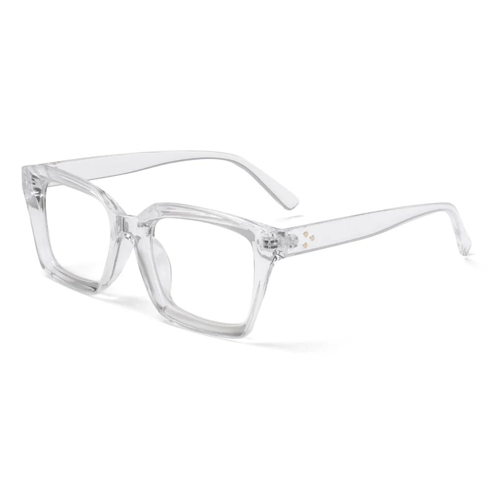 

1PC Oversized Square Reading Glasses Men Women Portable Large Frame High-definition Presbyopia Eyeglasses Diopter 0~+ 3.00 0 прозорий