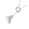 Sweet Candy Colored Alloy Skating Charm Necklace Featuring Crystals for Fashion Appeal