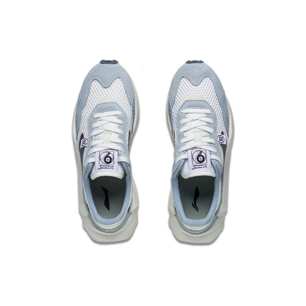 Li Ning Square And Round Textile, Synthetic Leather Slip Resistant Abrasion Resistant Low top Sports Casual Shoes AGCT016-3