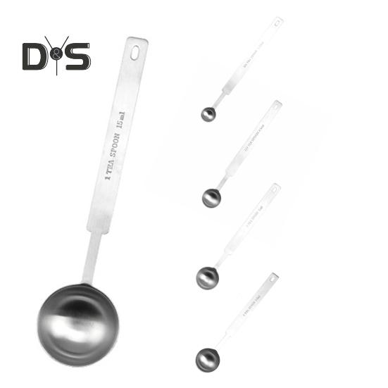 1Pc/1 Set Multiple Sizes Coffee Spoon Corrosion Resistant Useful Stainless Steel Milk Powder Spoon