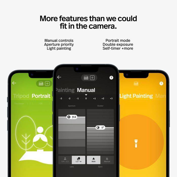 Appareil photo instantané - Polaroid - NOW+ Génération 2 - Noir - Bluetooth - Flash intégré