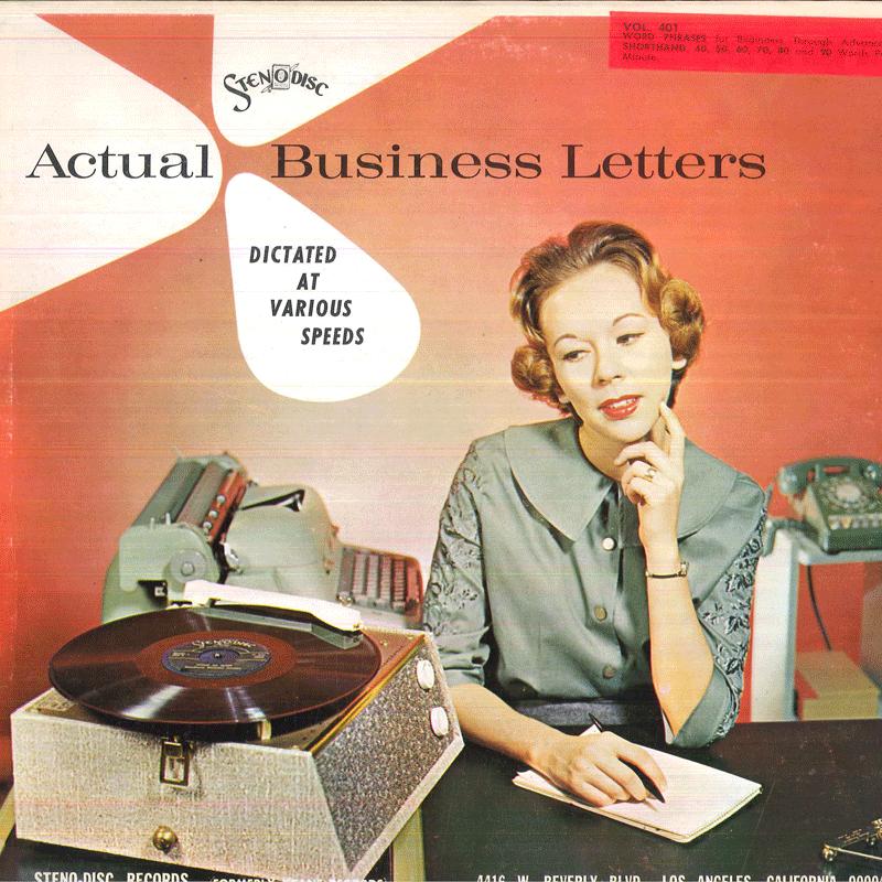 

LP Record NO ARTIST - Actual Business Letters - Dictated 401 STENODISC US Music Others Used