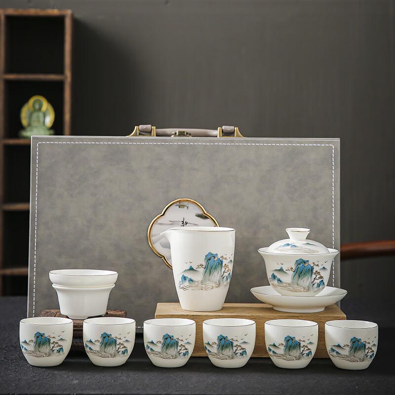 Mutton Fat Jade Porcelain Kung Fu Tea Set