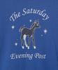 THE SATURDAY EVENING POST Mini Horse Graphic Sweat Shirt_Blue