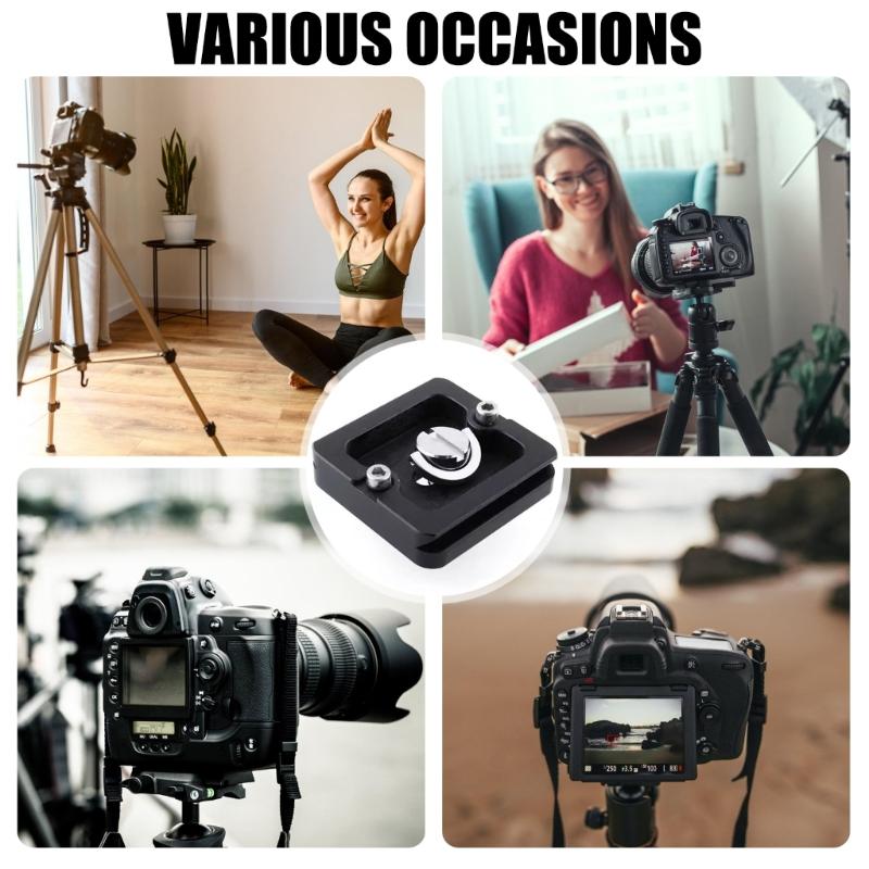 DSLR Camera Quick Release Plate 40mm Quick Release Plate Aluminum Adapter 1/4inch Screw Mount for Camera Tripod