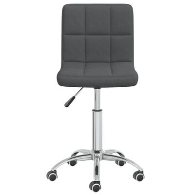 Office Chair Swivel Dark Grey Fabric