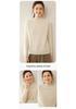 Women's Cashmere Loose Knit Pullover with Half-High Neck for Autumn/Winter 2025