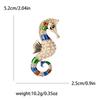 Rhinestone Sea Life Brooches for Women Unisex Glass Animal Pins Banquet Party Backpack Gifts Jewelry Accessories