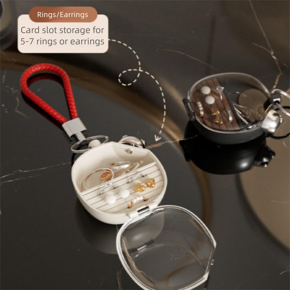 Transparent Portable Travel Organizer Trinkets Storage Storage Case Keychain  Women