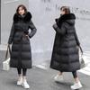 Padded clothes women's winter new light luxury big fur collar medium and long down padded jacket thickened padded jacket