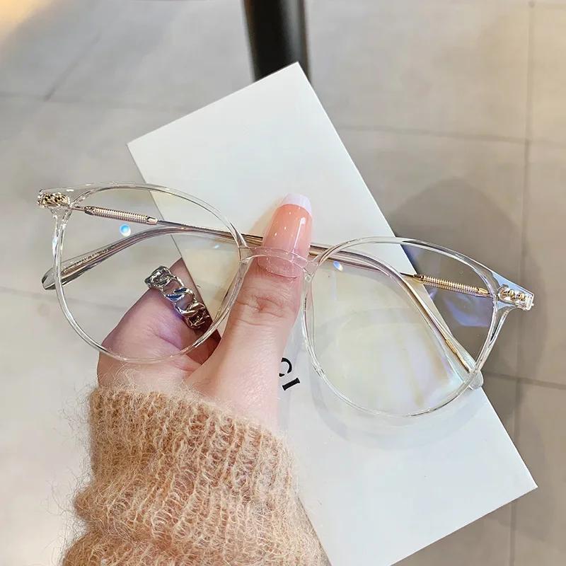 Fashion Clear Lens Myopia Glasses Blue Light Blocking Computer Eyewear for Men Women New Treding Near Sight Eyeglasses 0 To -4.0