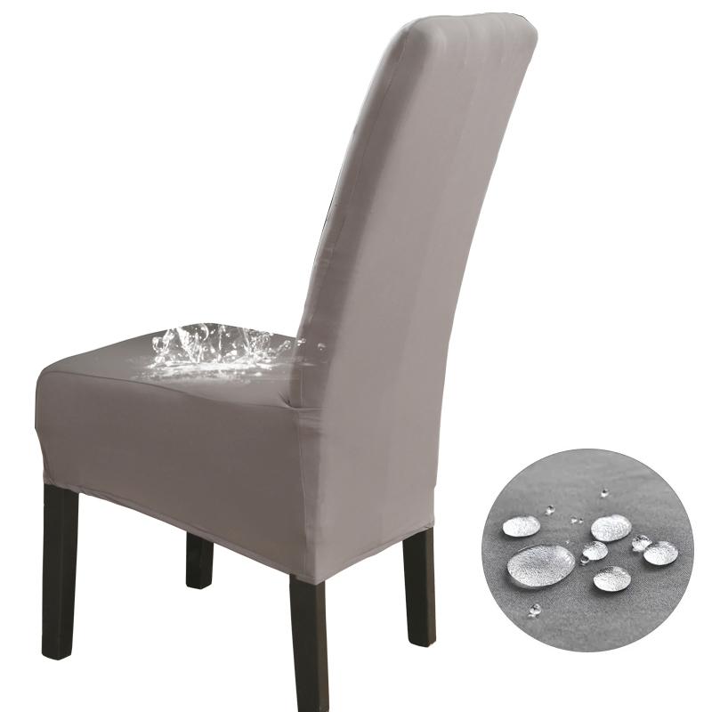 Waterproof High Back(60-75cm), XL Size Solid Chair Covers Stretch for Dining Room Wedding Party Home Decor Case Chair Protector