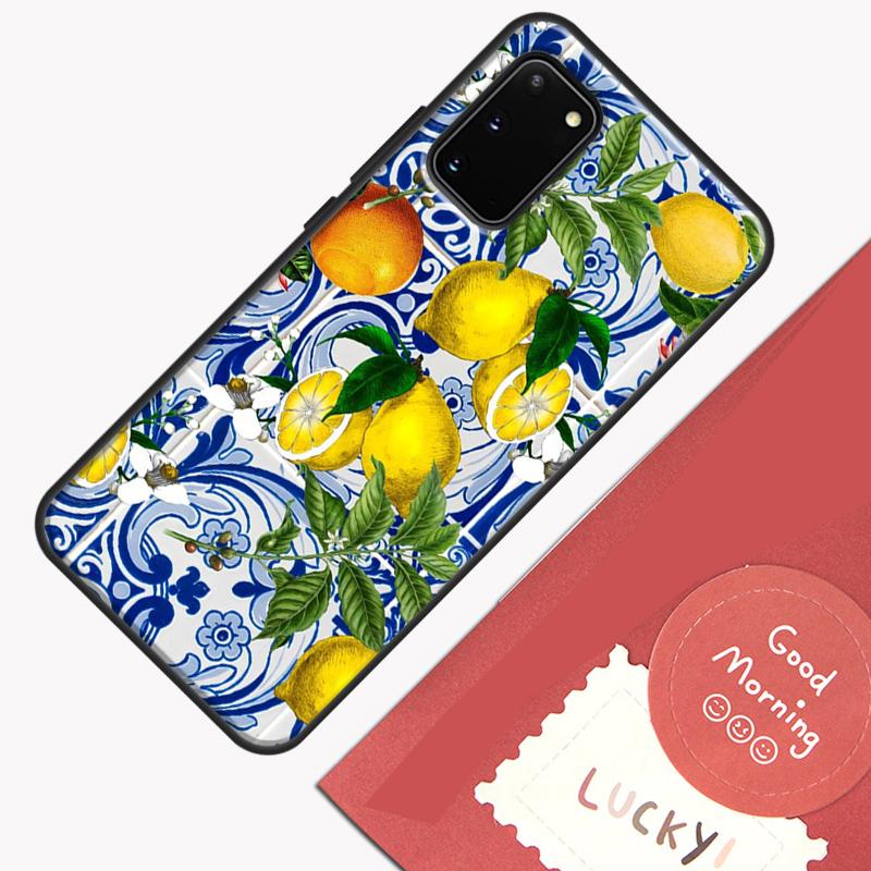 

Mediterranean Lemon Phone Case For Samsung Galaxy S25 S26 Ultra S20 S21 S22 S23 S24 Plus S9 S10 S25 FE Cover Shell Galaxy S20Ultra