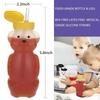 Cute Bear Shaped Bottle Plastic Drink Container Cartoon Honey Bear Straw Cup with Flexible Straws for Milk Juice Honey Storage