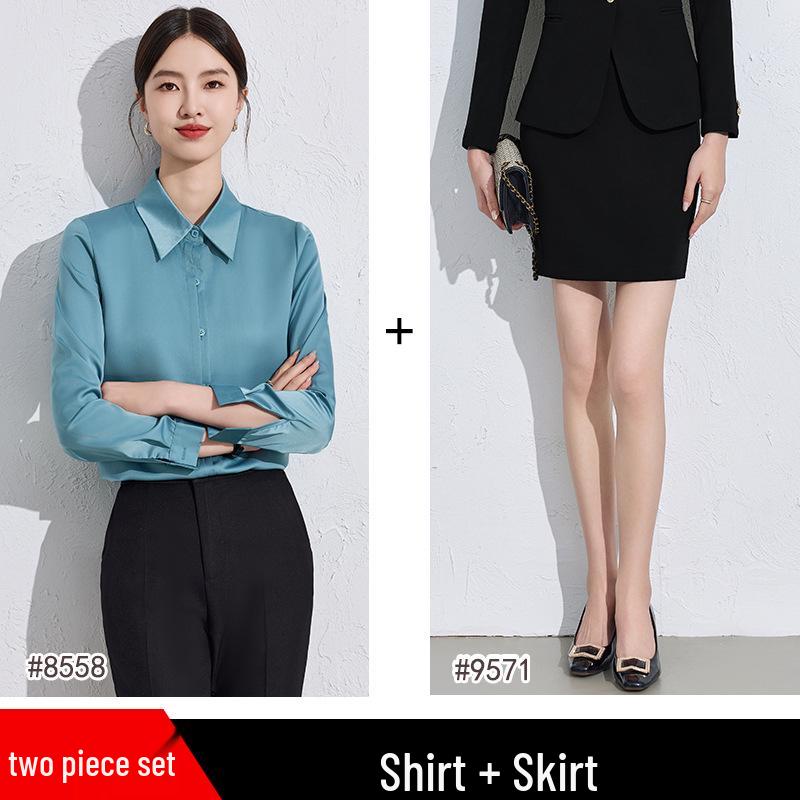 Women's High-End Professional White Shirt - Spring/Autumn 2024 Formal Workwear