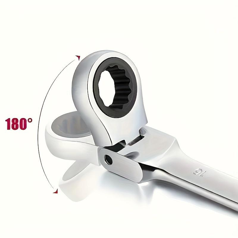 1pc Universal 72-tooth Ratchet Wrench Dual-purpose Wrench Movable Head Ratchet Wrench Open Plum Labor-saving Quick Wrench