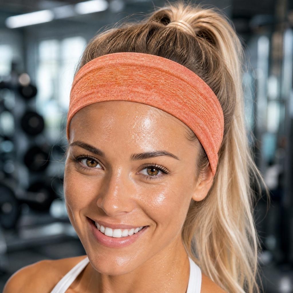 Schweißableitendes Sport Stirnband für Damen Herren, Schweißband für Yoga Laufen Basketball