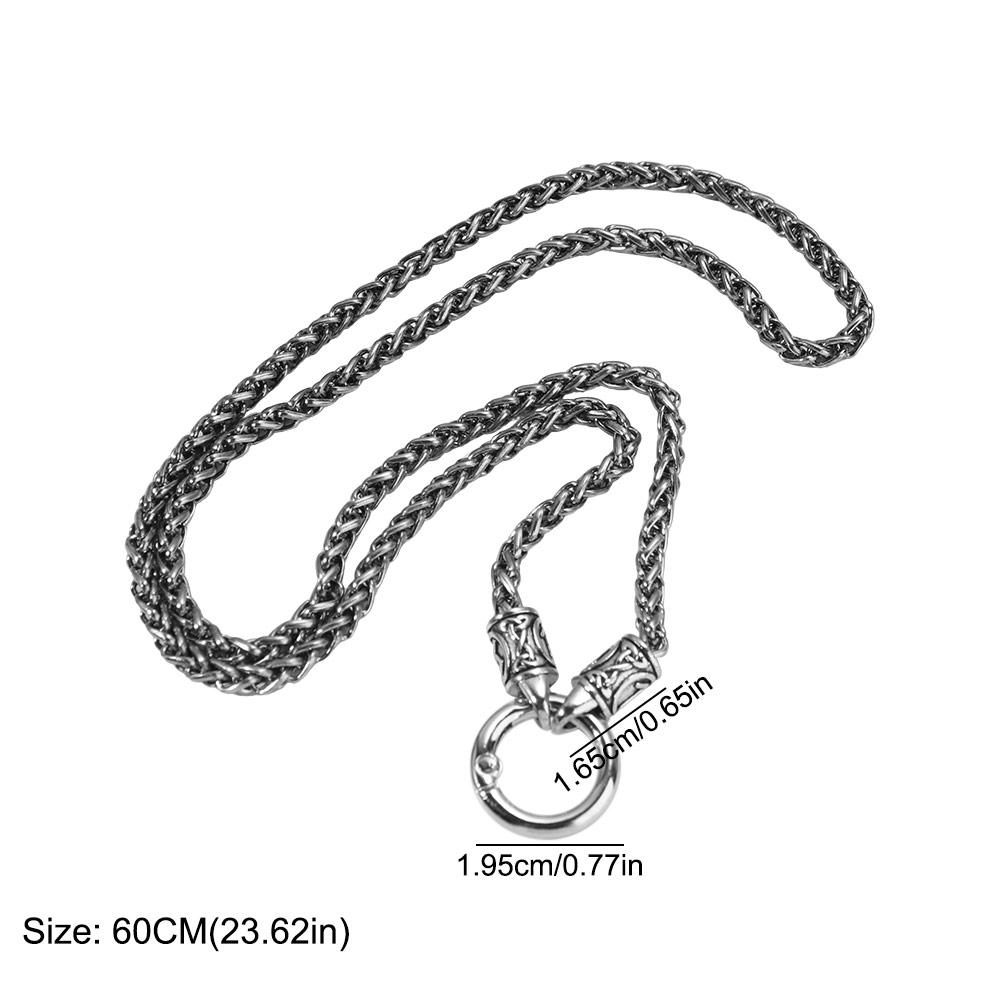 Circle Buckle Dragon Bone Chain Necklace Zinc Zinc Alloy Ethnic Style Choker Gift Viking Necklace Daily