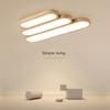 Wooden Led Ceiling Mounted Lamp for Hallway Aisel Cloakroom Wood Remote Control Decoration Modern Dimmable Bedroom Light