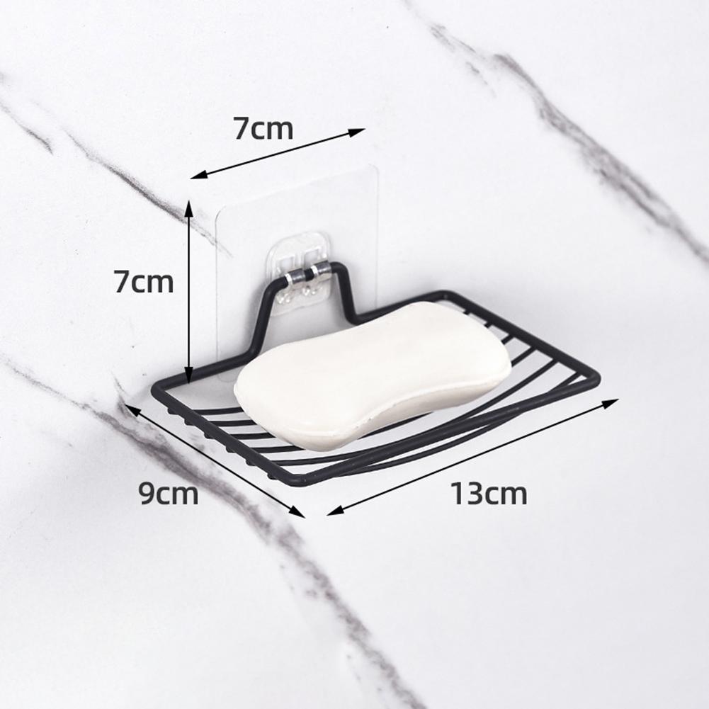 Soap Holder Wall-Mounted Stainless Steel Soap Dish Bathroom Toilet Organized Storage Rack Draining Soap Dish Household Supplies
