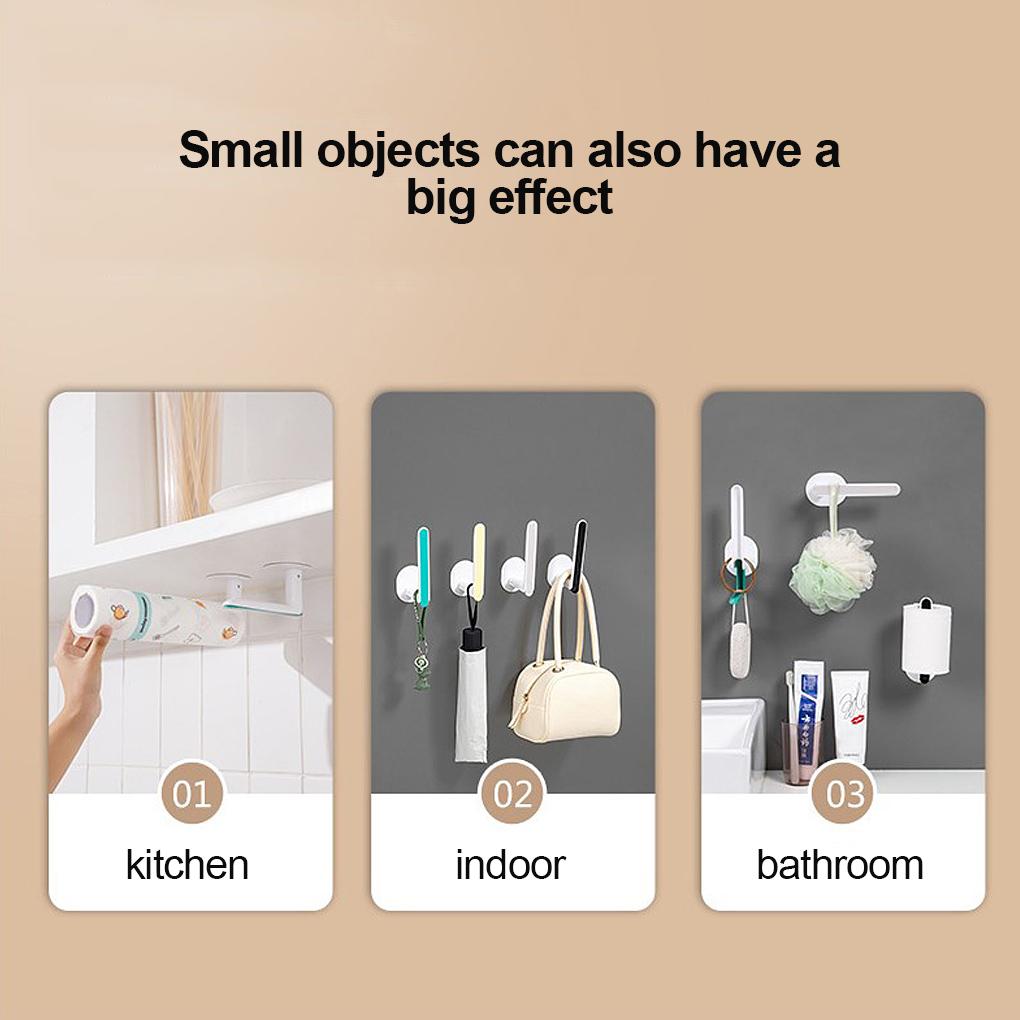 Storage Hanger L Shape Plastic Wall Mounted Towel Hanger L Holder Self-adhesive Waterproof Paper Roll Organizer