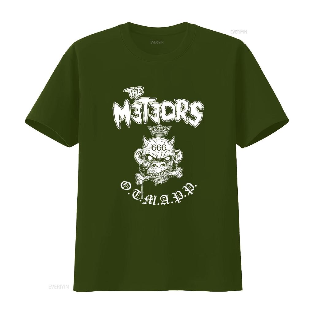 The Meteors Rock Band Artwork T Shirt Black  S 5Xl 2F188 vintage Washed graphic homme Casual Stylish designer clothes