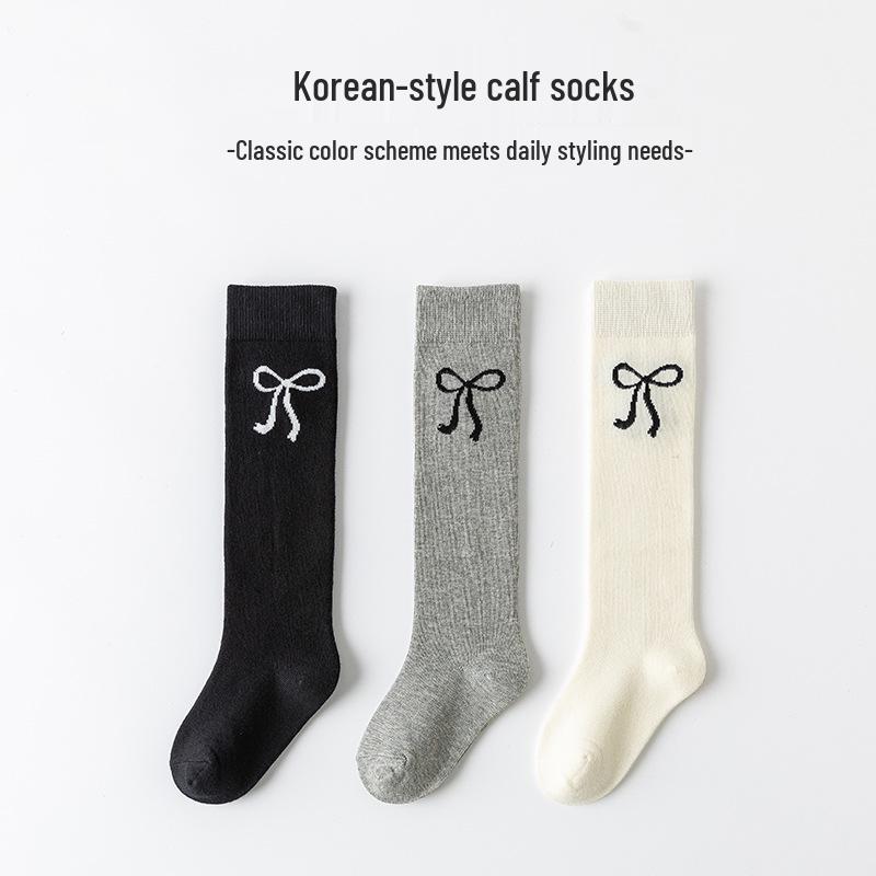 

Girls Korean Style Spring & Autumn Academy Princess Long Socks - Middle & Big Kids M for ages 3-5 (foot length 15-18cm)