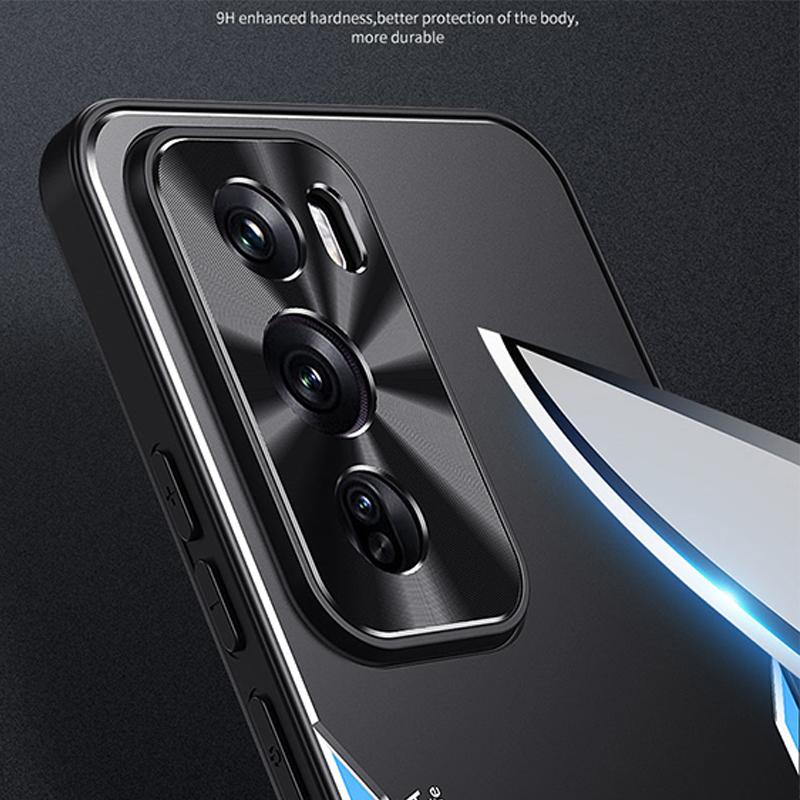 For Oppo Reno12 5G (China) Phone Case Aluminum Alloy + TPU Shockproof Phone Cover