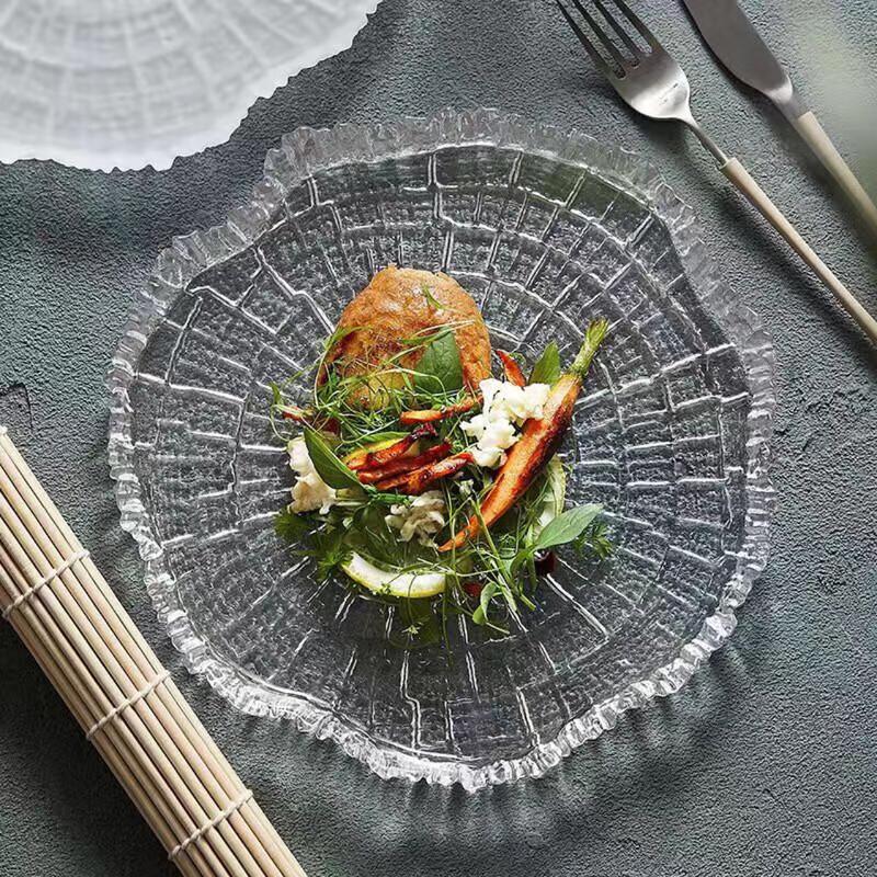 ZISIZ Crystal Glass Serving Plate