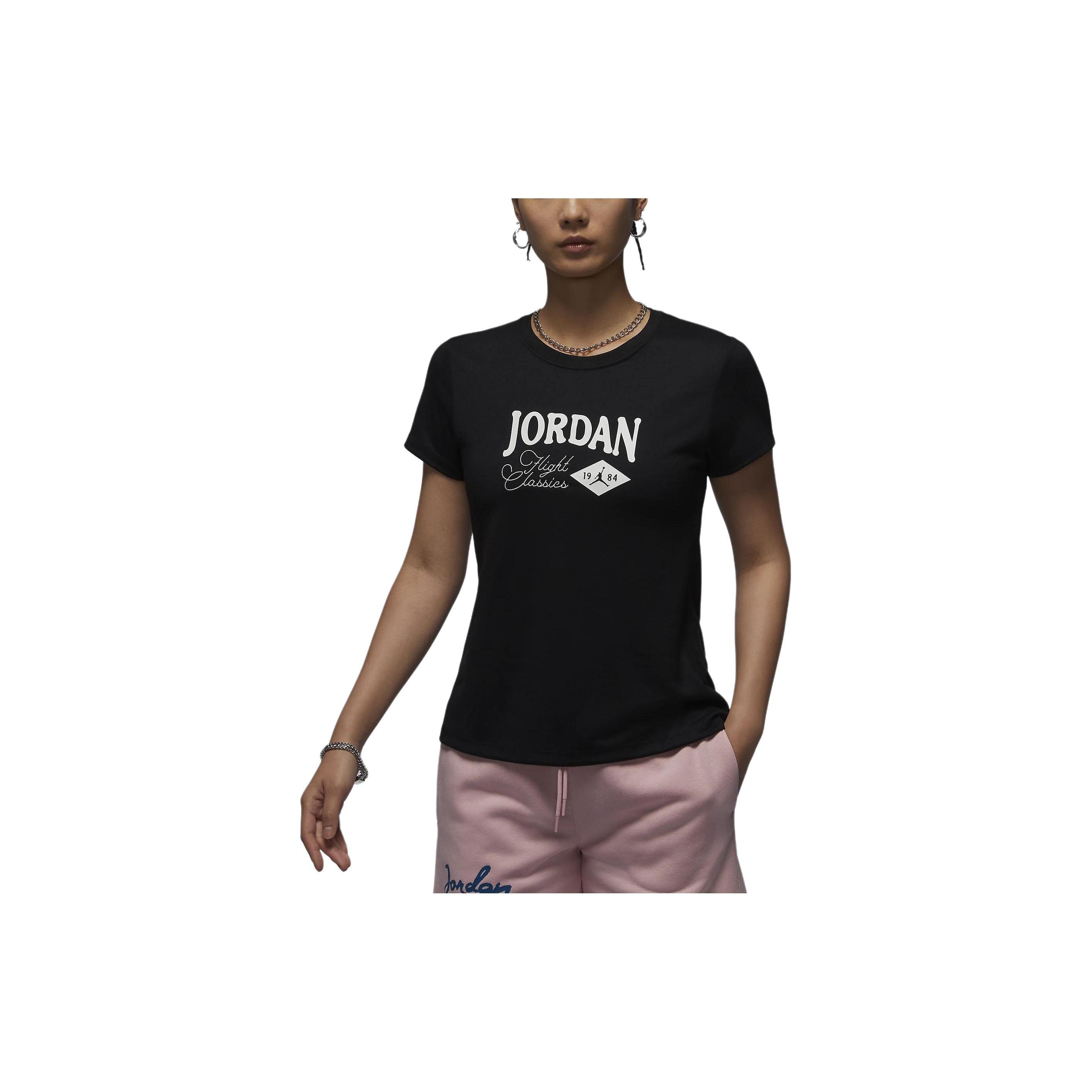 (WMNS) Air Jordan Graphic Slim T-Shirt Asia Sizing Black Women s FN5724-010 M
