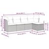 VidaXL Garden Lounge Set with Cushions 5 Pcs Beige Wicker, Outdoor Sofa Set, Corner Sofa Set 3325265