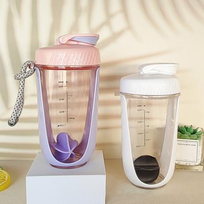 1 Set 590ml Shakerflasche Große Kapazität Auslaufsicher Fallfest Hitzebeständig Proteinmischen