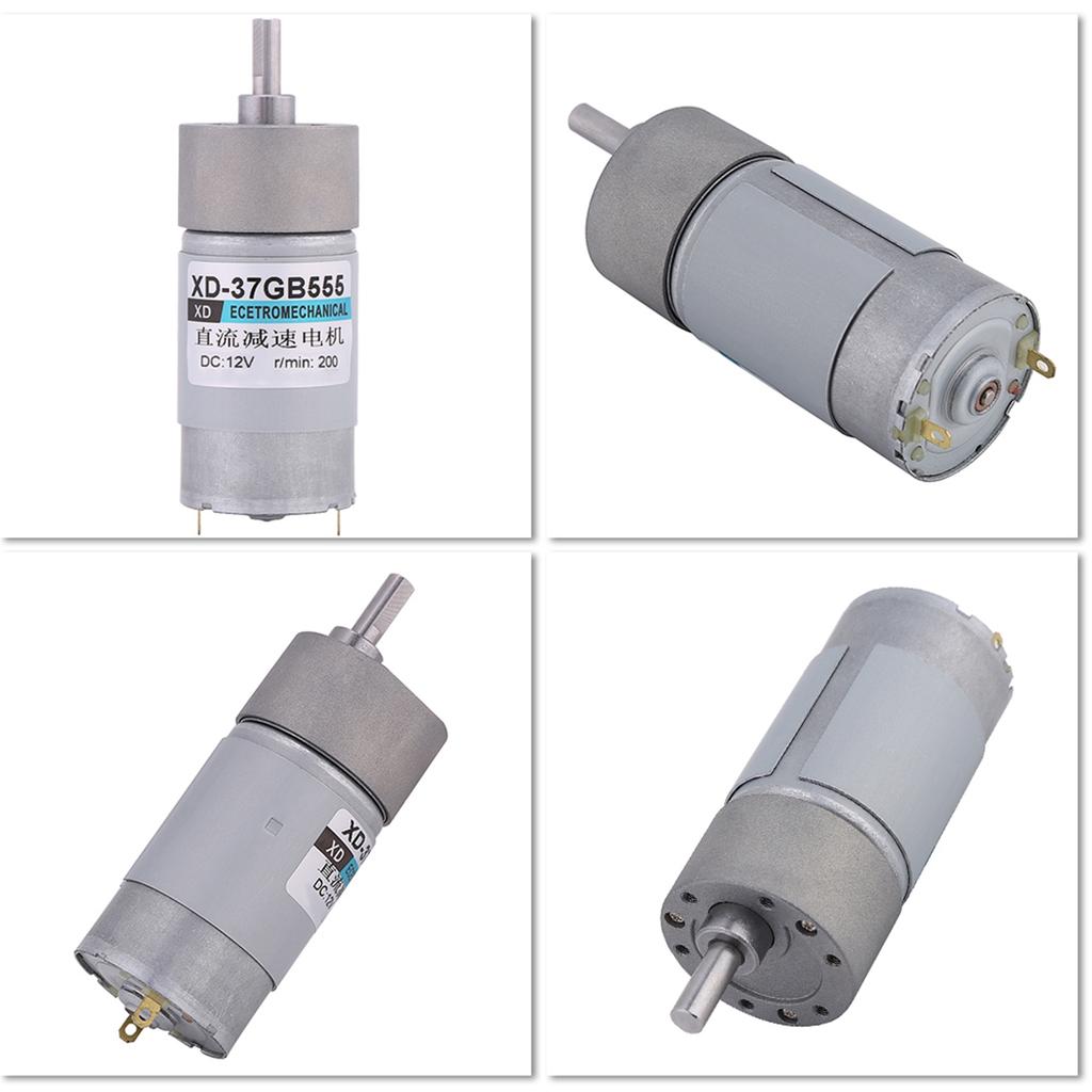 DC 15W Large Torsion Geared Motor CWCCW 12V 200rmin