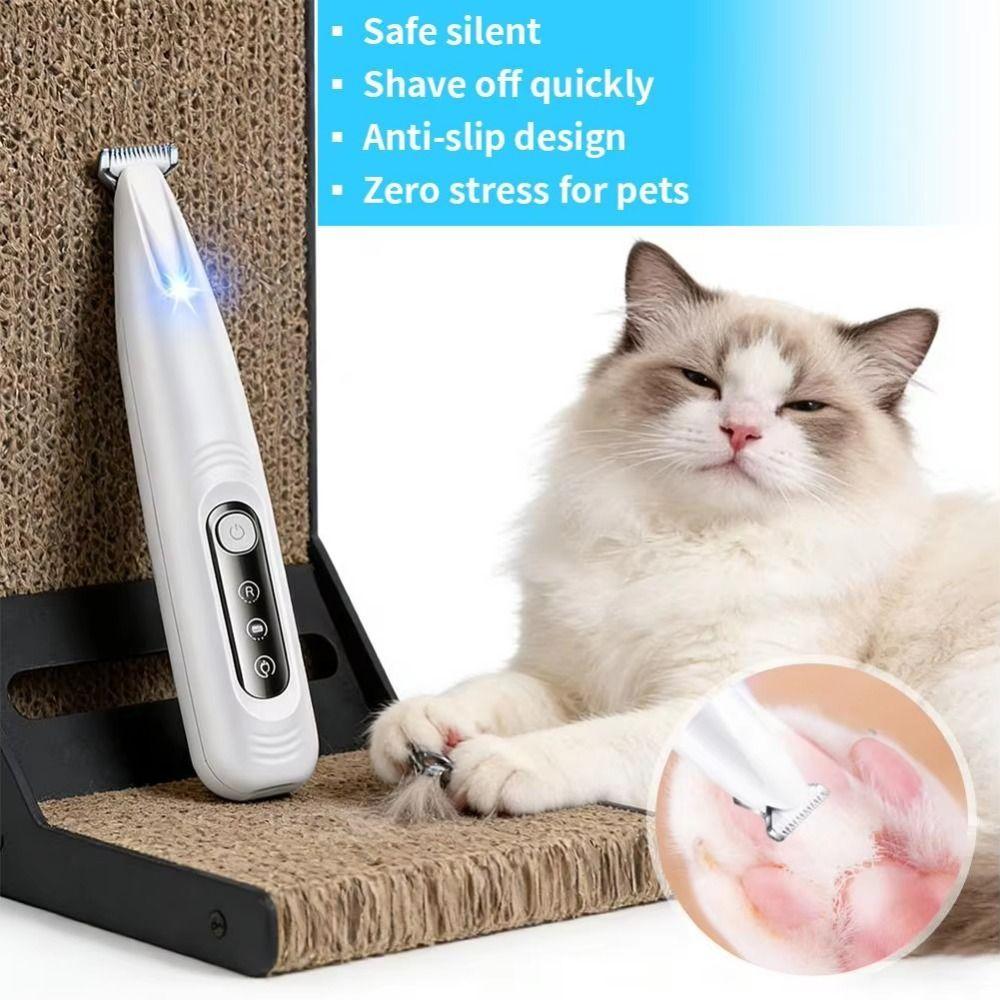 Cordless Pet Foot Trimmer USB Rechargeable Cat Paw Shaver Dog Clippers for Grooming  Pet Grooming
