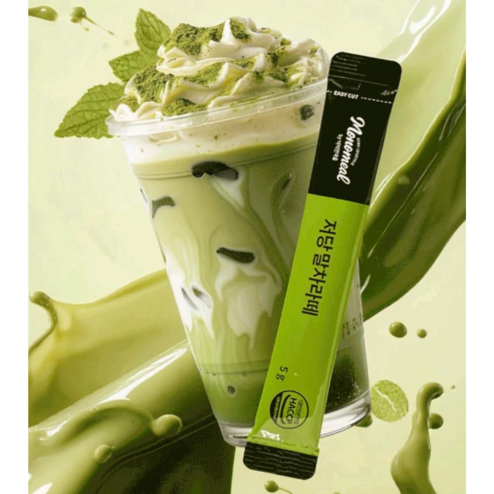 Vitamin Village Monomeal Low Sugar Matcha Latte, 10 Sticks / Korean Matcha Latte / Low Sugar
