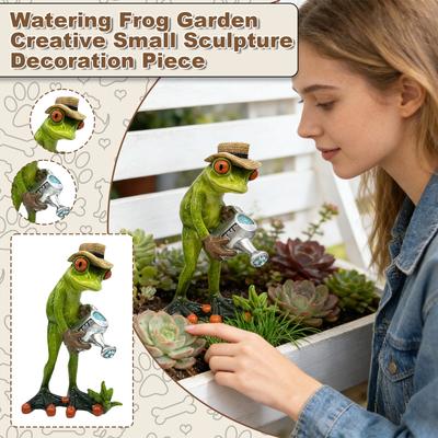 Bewässerung einer kreativen Gartenskulptur, Blumentopf-Dekoration, Harz-Handwerksornament.