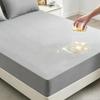 High Quality Fitted Sheet 100% Waterproof Microfiber Soft Touch Deep Pocket 25cm Wrinkle Free Anti-Slip Solid Color Twin/Full/Queen/King