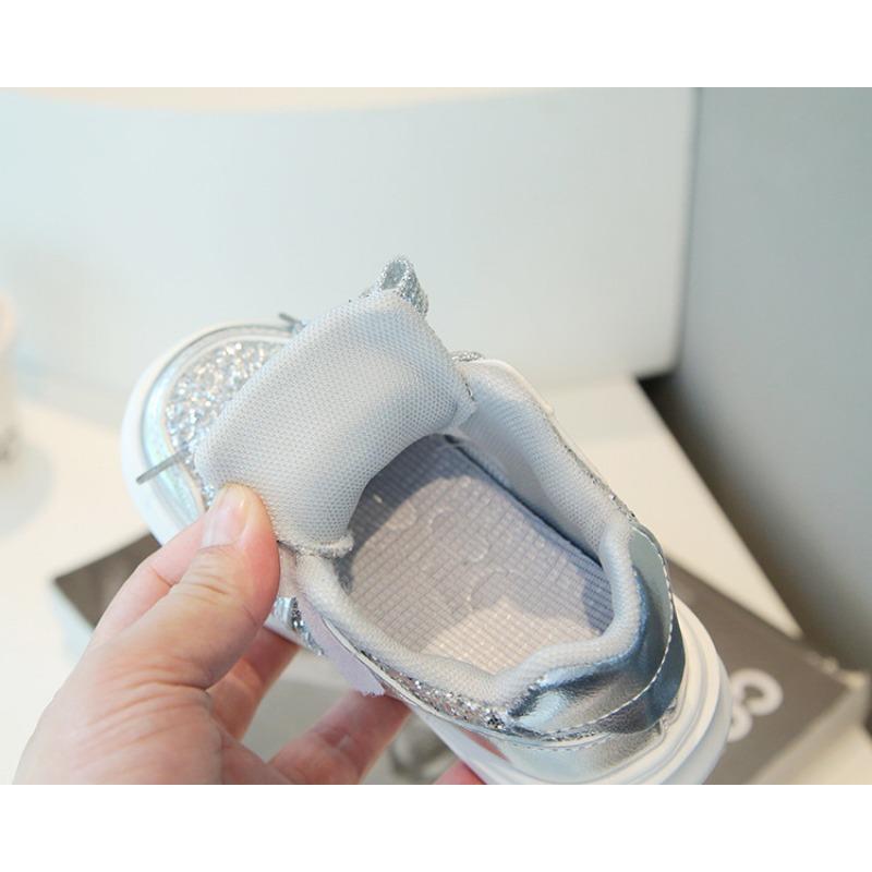 Kids Sequined Soft Sole Low Top Casual Sports Sneakers For Boys And Girls