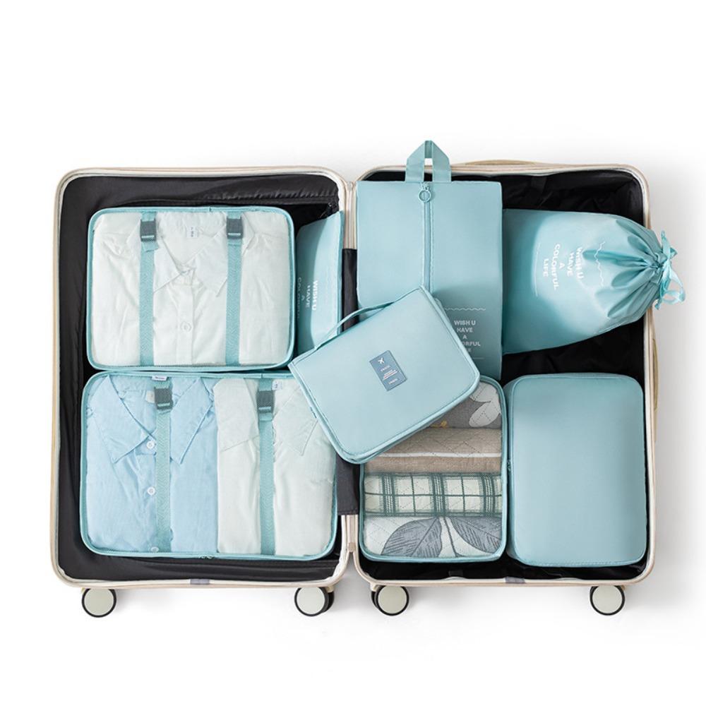 8Pcs Foldable Travel Organizer Set Large Capacity Luggage Storage Bags Portable Wardrobe  Underwear